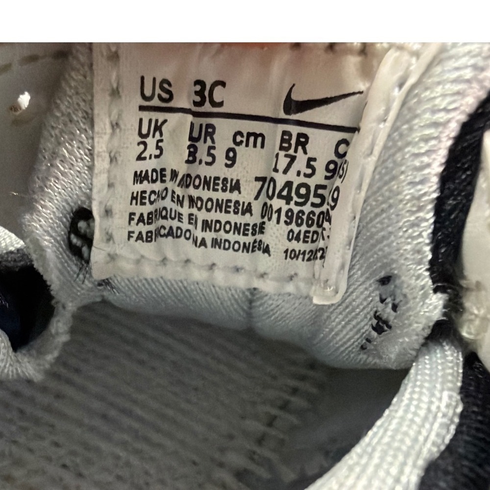 Nike Huarache Run Infant Toddler Shoes Size 3C White Black Gray Sneakers Baby - Picture 6 of 8